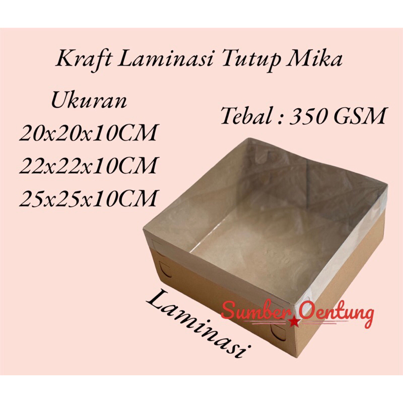 

[10PCS] RATU | Dos KRAFT LAMINASI TUTUP MIKA TINGGI 10CM Kardus Box Kotak Hampers Souvenir