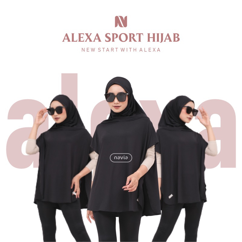 Navia hijab - ALEXA hijab sport | Hijab rompi sport | Hijab running sporty | Hijab olahraga nyaman d