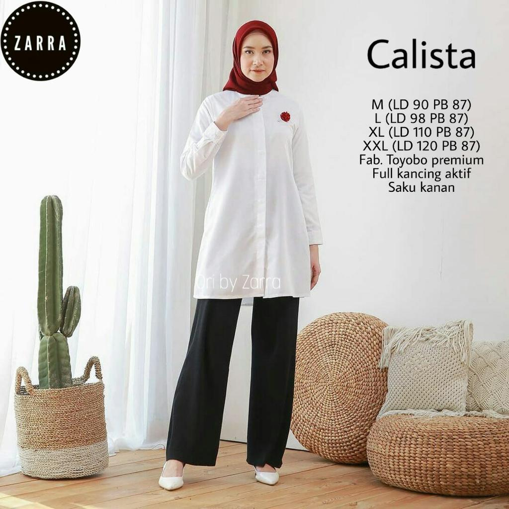 Tunik Jumbo Putih White Series Katun Toyobo Premium Calista