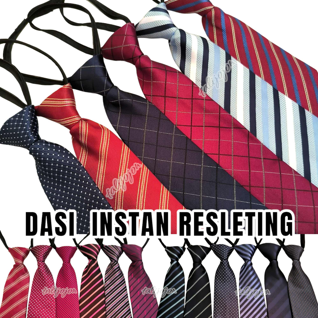 Terlarissss DASI INSTANT Dasi Pria DASI ZIPPER Dasi Panjang Pria Dasi Resleting Dasi Motif Dasi Siap