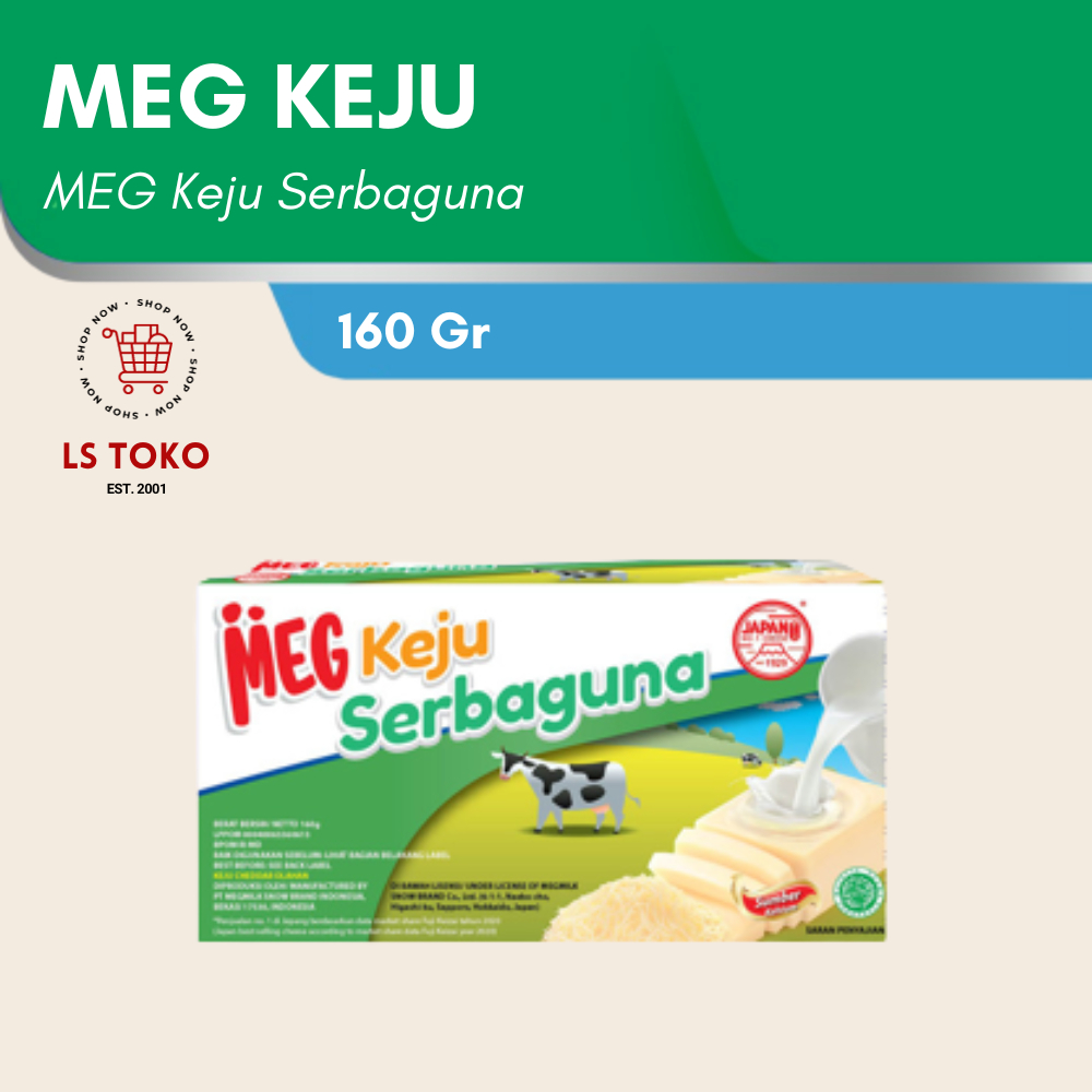 

Keju Cheddar Meg Serbaguna 160gr HALAL