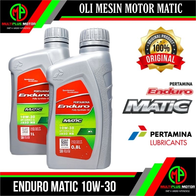 Oli mesin matic PERTAMINA ENDURO MATIC 10W-30 ORIGINAL 100%