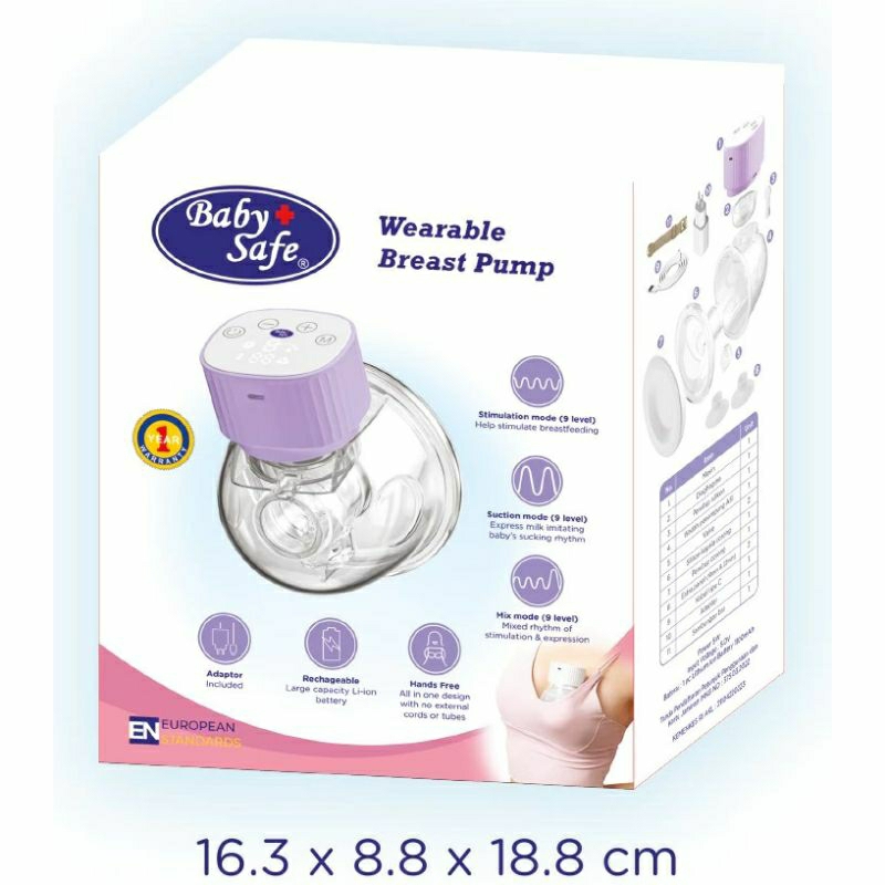 Baby Safe Wearable Breast Pump BPE03 / Pompa Asi Baby Safe / Pompa Asi Electric