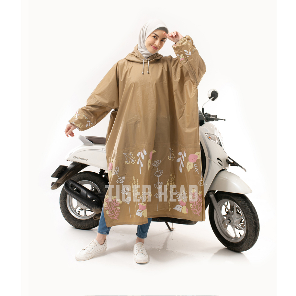 Jas Hujan Gamis Nabila Tiger Head - Kode 68343