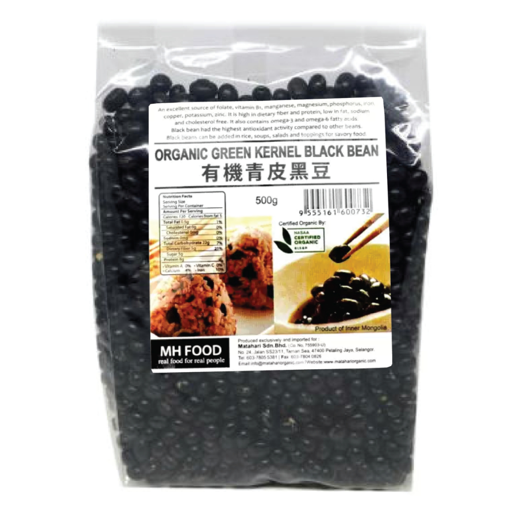 

MH Organic Green Kernel Black Bean 500gr Kacang Kedelai Hitam Organik