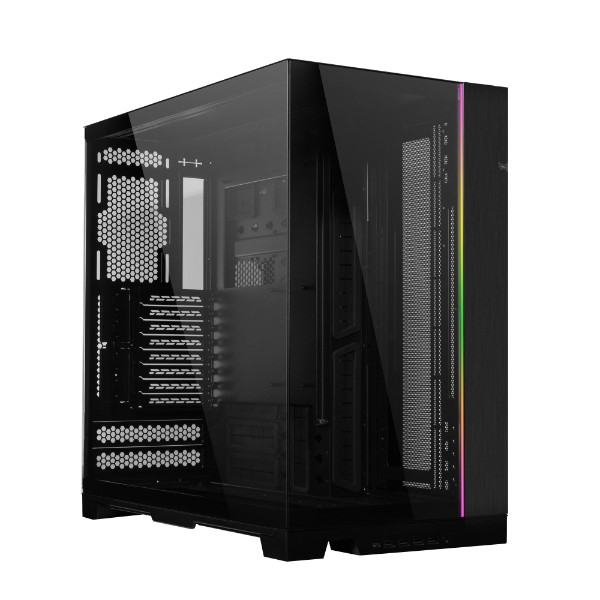 LIAN LI O11 DYNAMIC EVO XL BLACK - TEMPERED GLASS FRONT & LEFT