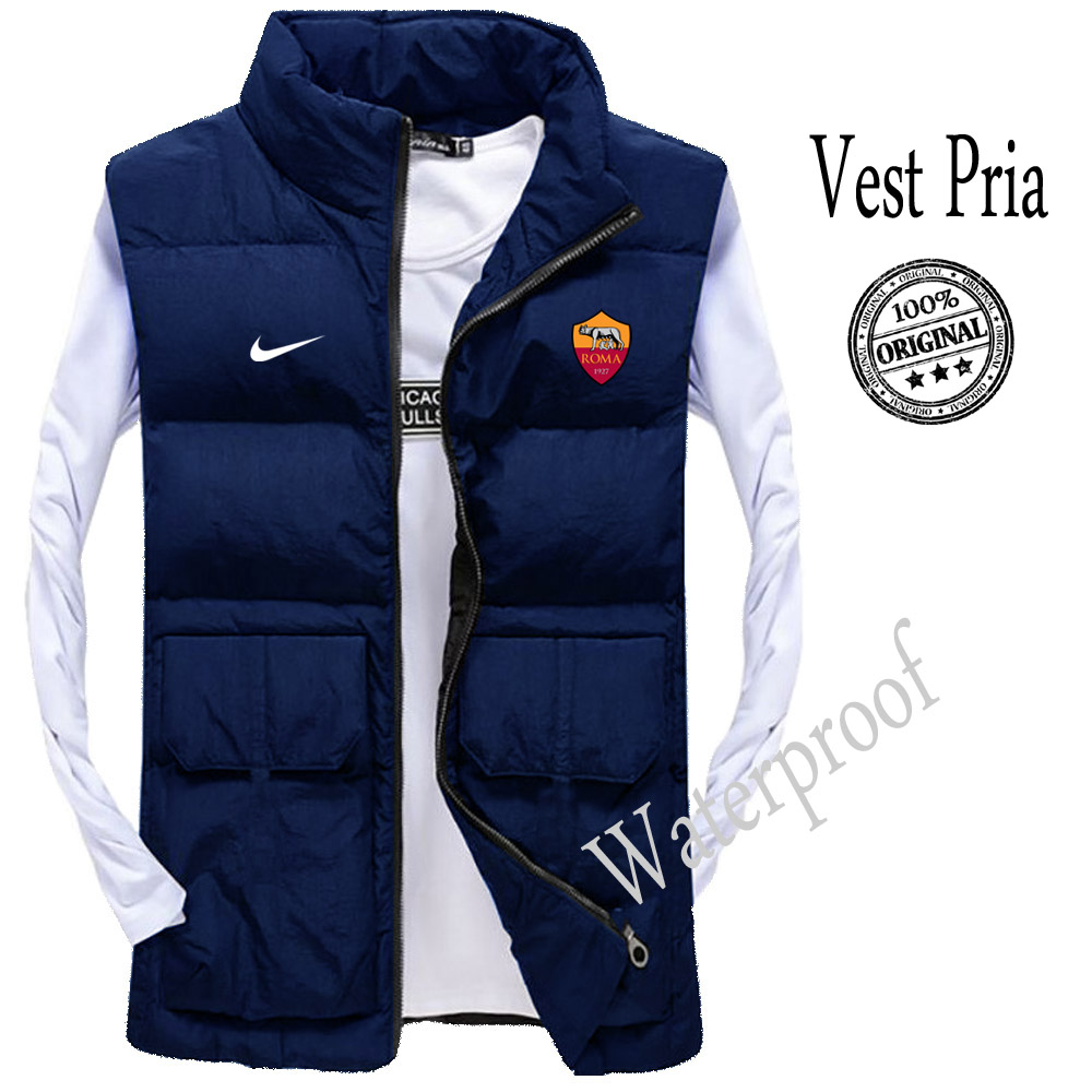 Jaket Rompi Pria As Roma/Rompi Pria Murah/Rompi Pria Outdoor/Rompi Motor Pria/Jaket Rompi Cowok/Romp