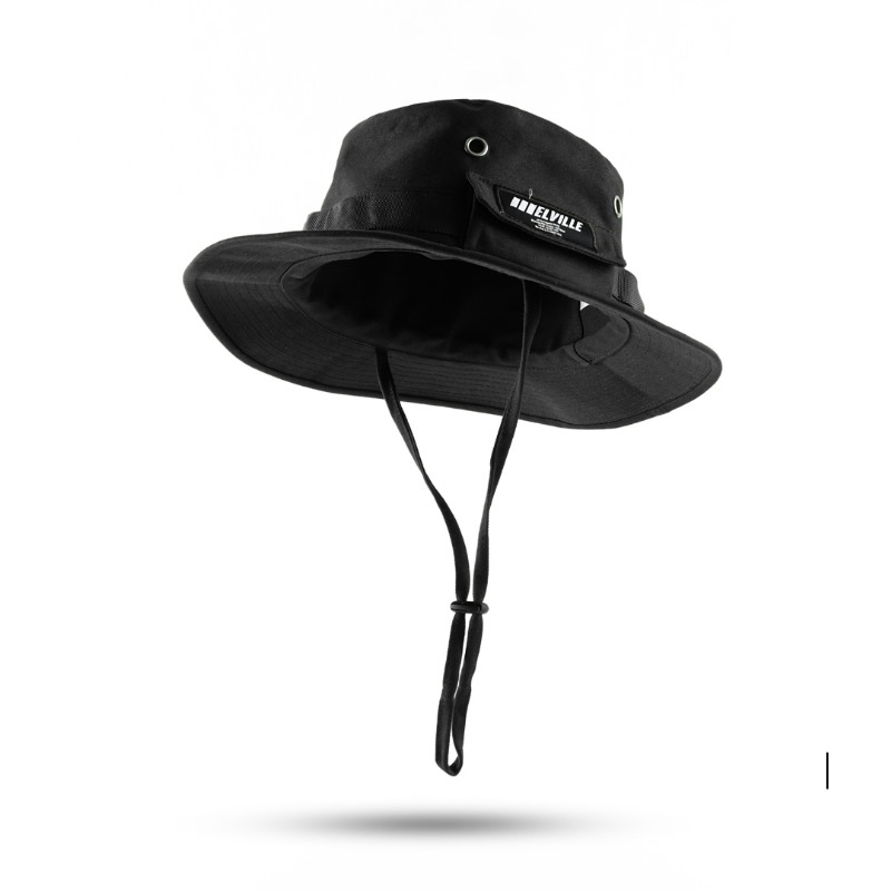 MLVE. Jungle Hat - Bucket Hat & Topi Rimba Melville Guangzou Black