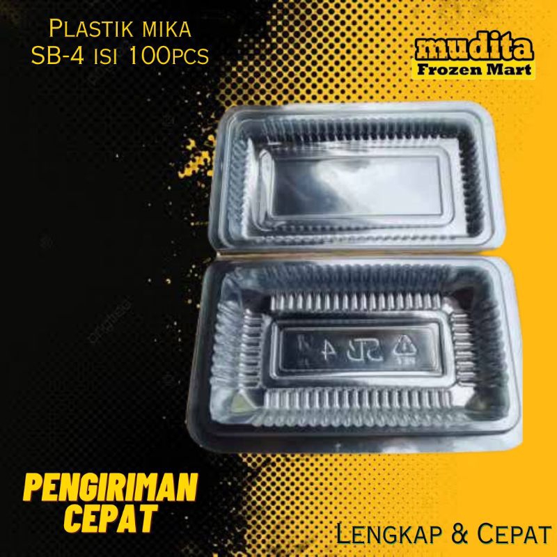 KOTAK KUE MAKANAN MIKA plastik sb 4 - Merk SB