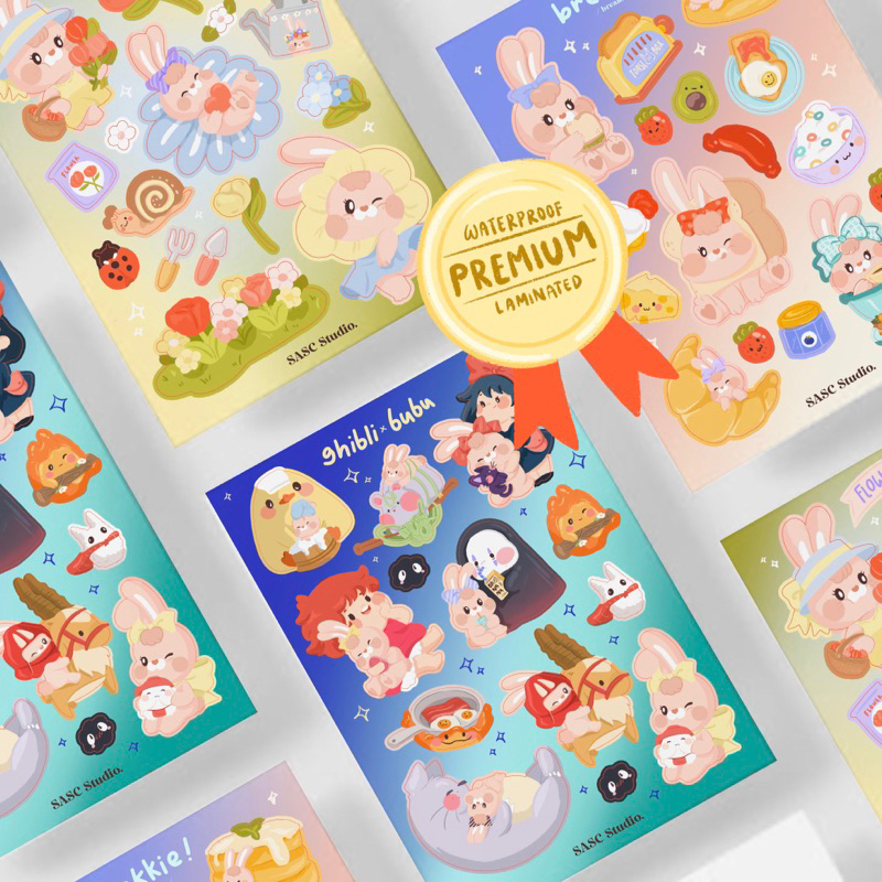 

BUBU The Bunny | kisscut sticker a6 waterproof matte