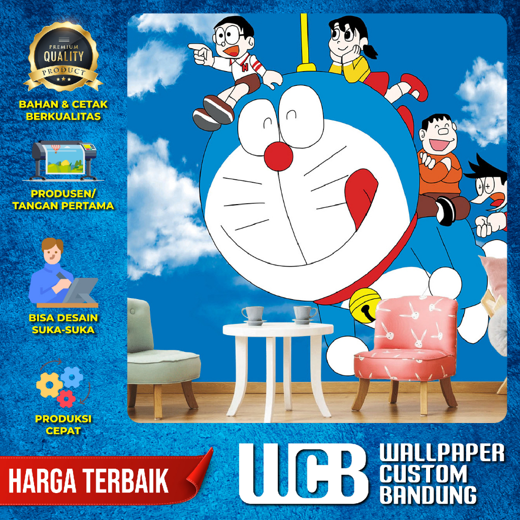Wallpaper Dinding Custom 3D Premium - Tema Anak/Kartun/Animasi