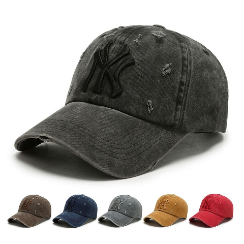 Topi Baseball Motif NY Sobek Modern Terbaru /NY Topi Baseball Vintage Distro Hat Cap Casual Sport Pr