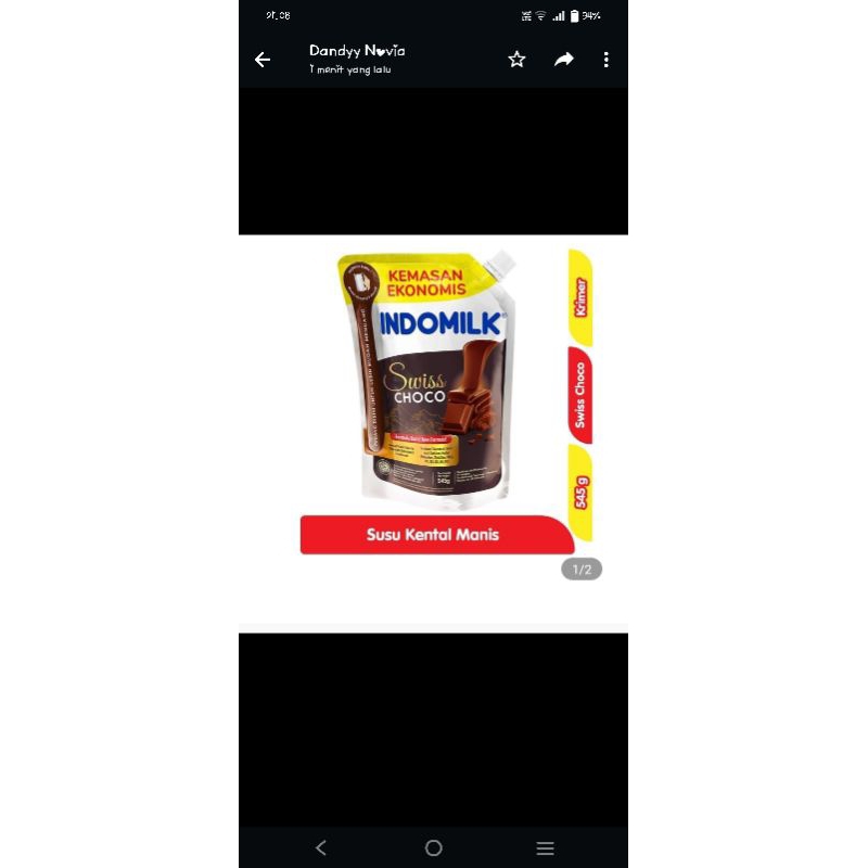 

indomilk pouch coklat 545ml