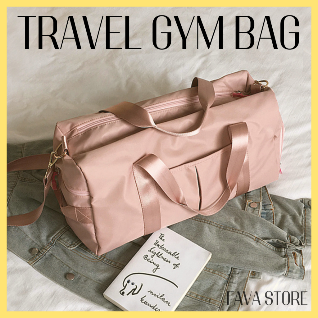 Tas Travel / Tas Gym / Sport Bag Canvas Anti Air Pria Wanita Unisex