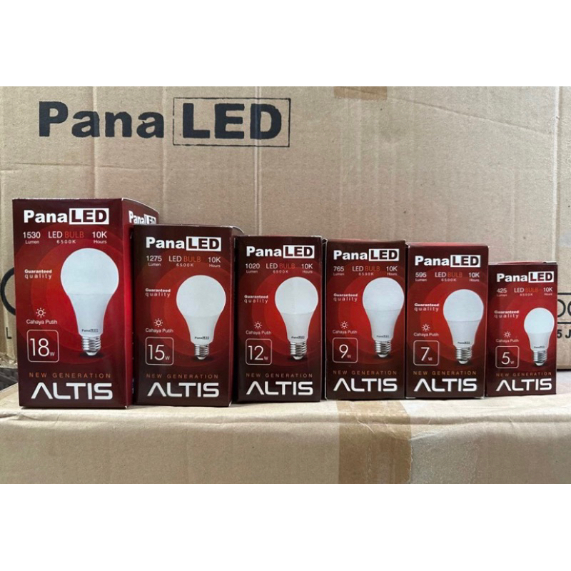 Lampu Led Panaled ALTIS 23w 18w 15w 12w 9w 7w 5w - Lampu Led Bulb Panaled Altis Cahaya Putih