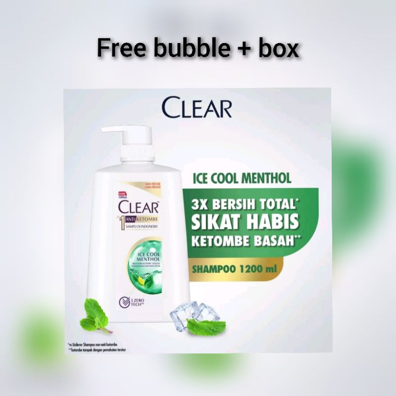 Clear shampoo ice cool menthol 1200ml - shampoo anti ketombe