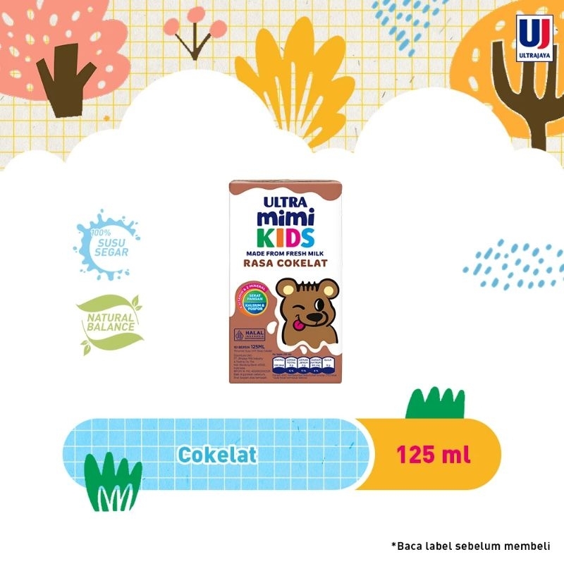 

Ultra mimi susu uht 125ml rasa coklat