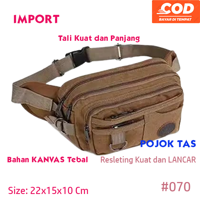 TAS SELEMPANG BAHAN KANVAS PRIA LAKI  WANITA TAS HP TAS PINGGANG DADA TAS IMPOR SLEMPANG PRIA MURAH