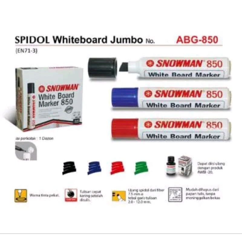 

Spidol snowman JUMBO ABG 850 (bisa dihapus)