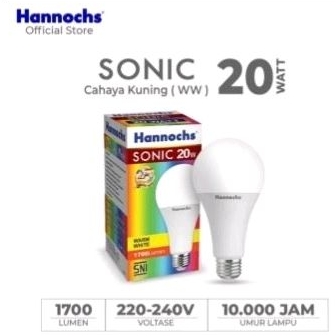 Lampu LED Bulb 20Watt Cahaya Kuning Hannochs Sonic