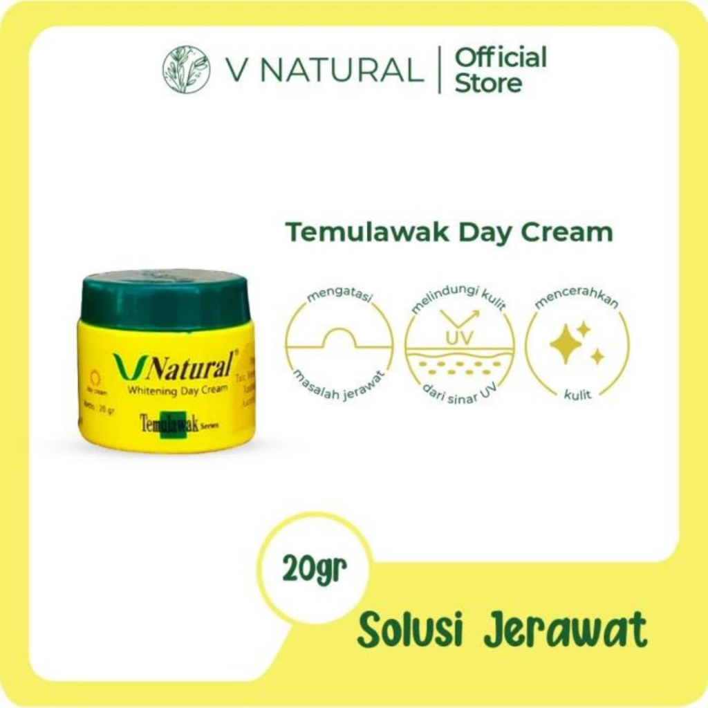 Cream Malam Temulawak V Natural Original /V Night Cream Cream BPOM Resmi