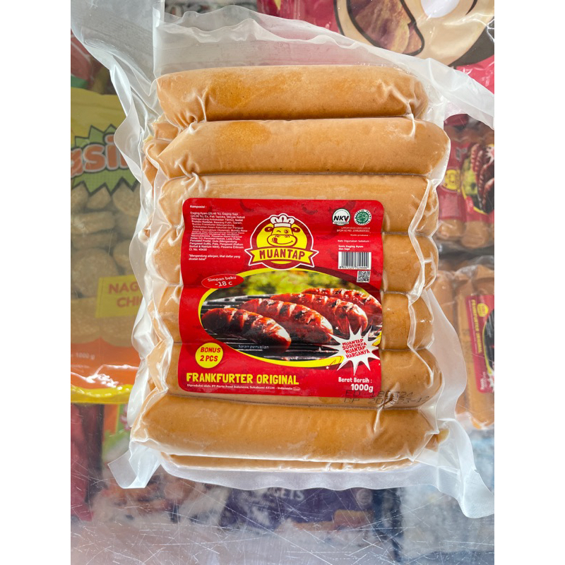 

Muantap sosis ayam dan sapi isi 14pcs 1kg