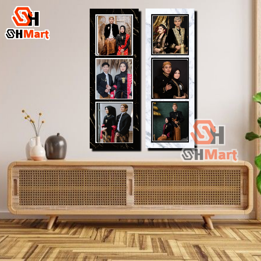 SH CETAK 3 FOTO 4R PLUS BINGKAI  SUSUN FULL LIST PINGGIRAN TANPA KACA ads