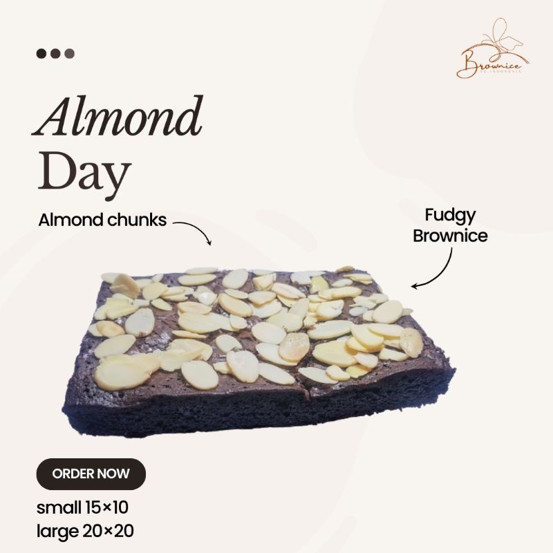 

Fudgy Brownice Almond Day