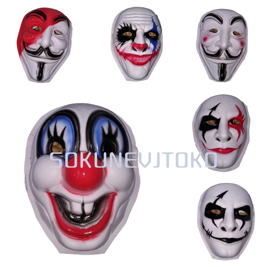 Topeng hacker Topeng seram/topeng vendetta/dekorasi mask pesta halloween Topeng Topeng seram hallowe