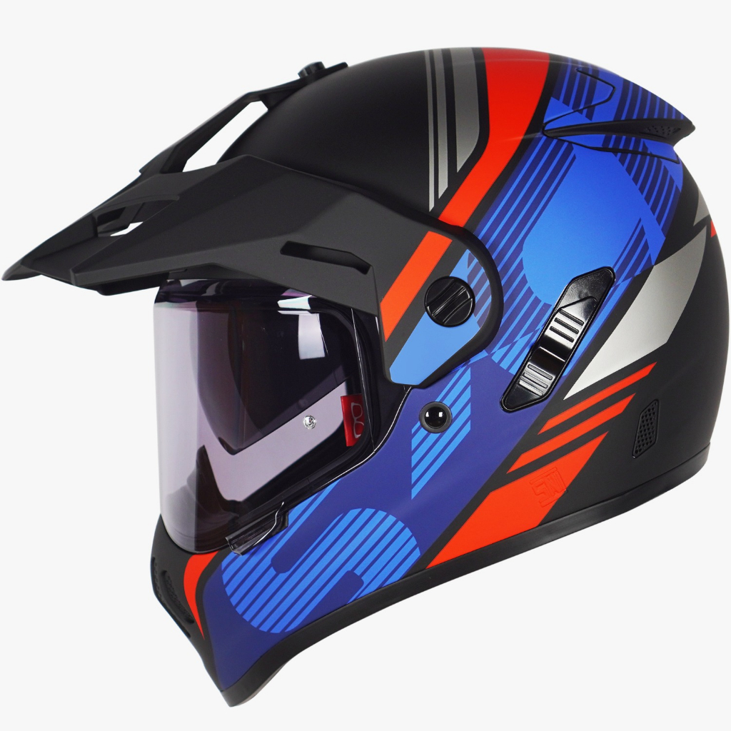 NJS S-CROSS Motif VENTURO - Helm NJS Semi Cross Helm Adventure SCross Double Visor