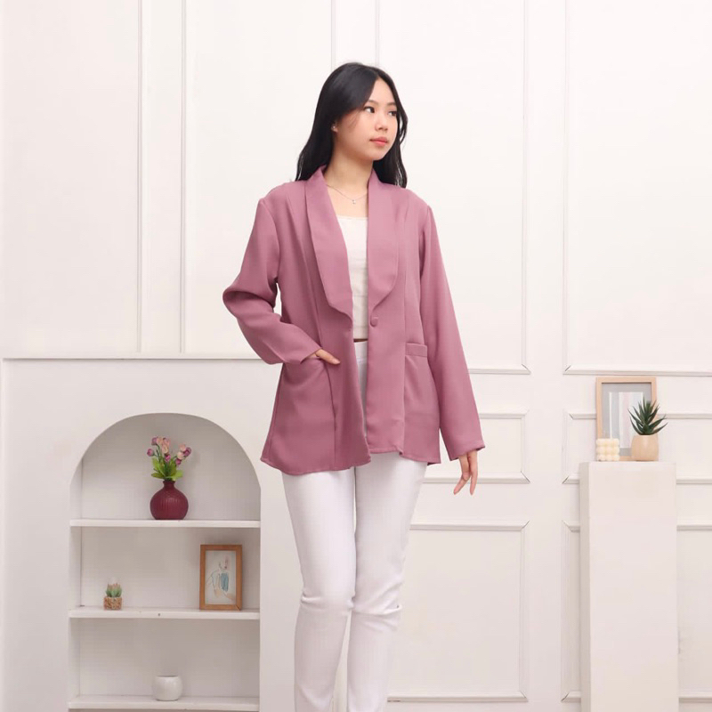 BIKKA Byeol Blazer Longsleeve / Blazer Wanita / Jas Wanita Korea / Semi Formal / Jas Kantor