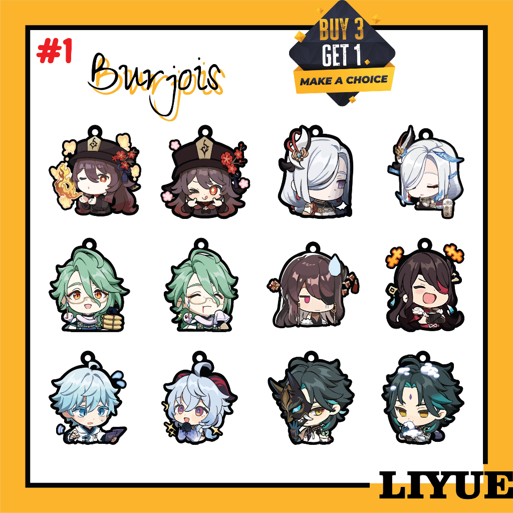 Ampirono_Mriki Burjois Mini Liyue Character #3 Genshin Impact Merchandise Gantungan Kunci Genshin