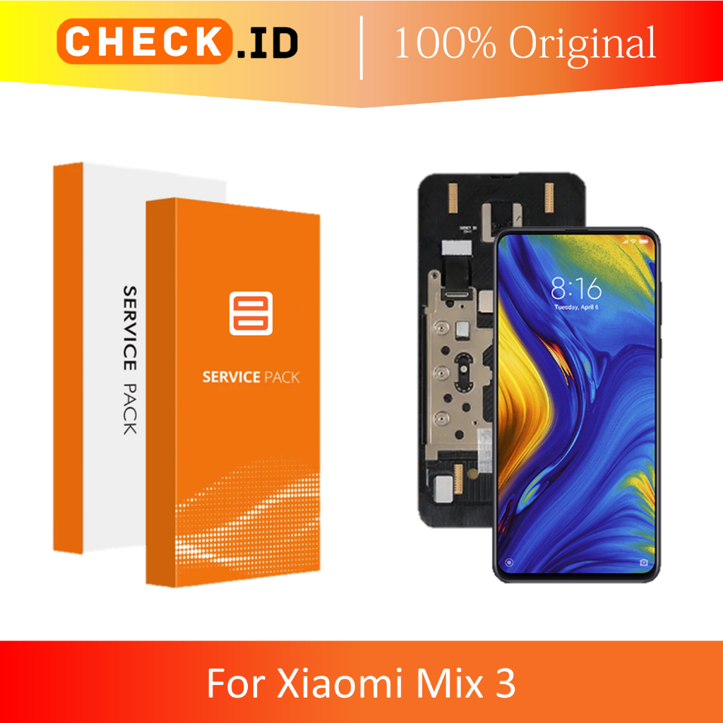 [ CHECK.ID ] AMOLED LCD + FRAME XIAOMI MI MIX 3 MIX3 MIMIX 3 ORIGINAL