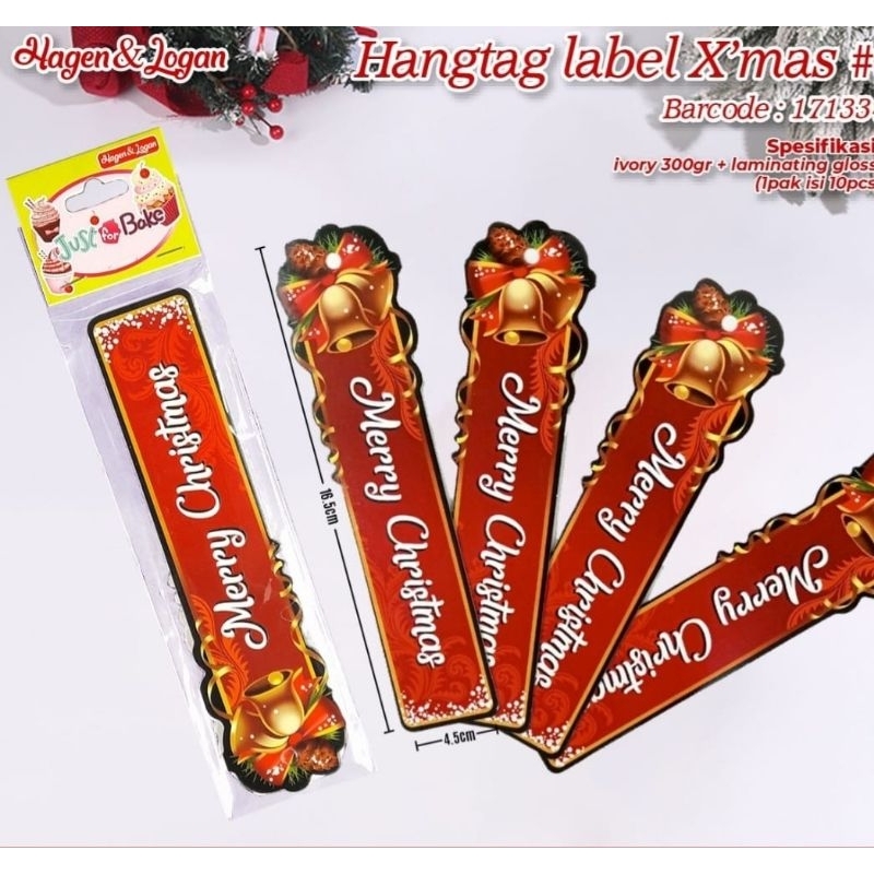 

HAND TAG LABEL CHRISTMAS / NATAL ISI 10 PCS - PANJANG MERAH