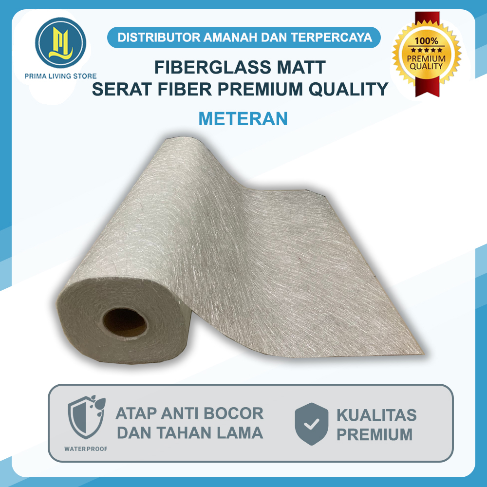 [ 𝗠𝘂𝗿𝗮𝗵 𝗠𝗲𝗿𝗶𝗮𝗵 ] Serat Fiber / serat mat Aquaproof Anti Bocor Premium Quality Fiberglass Matt / [1 M