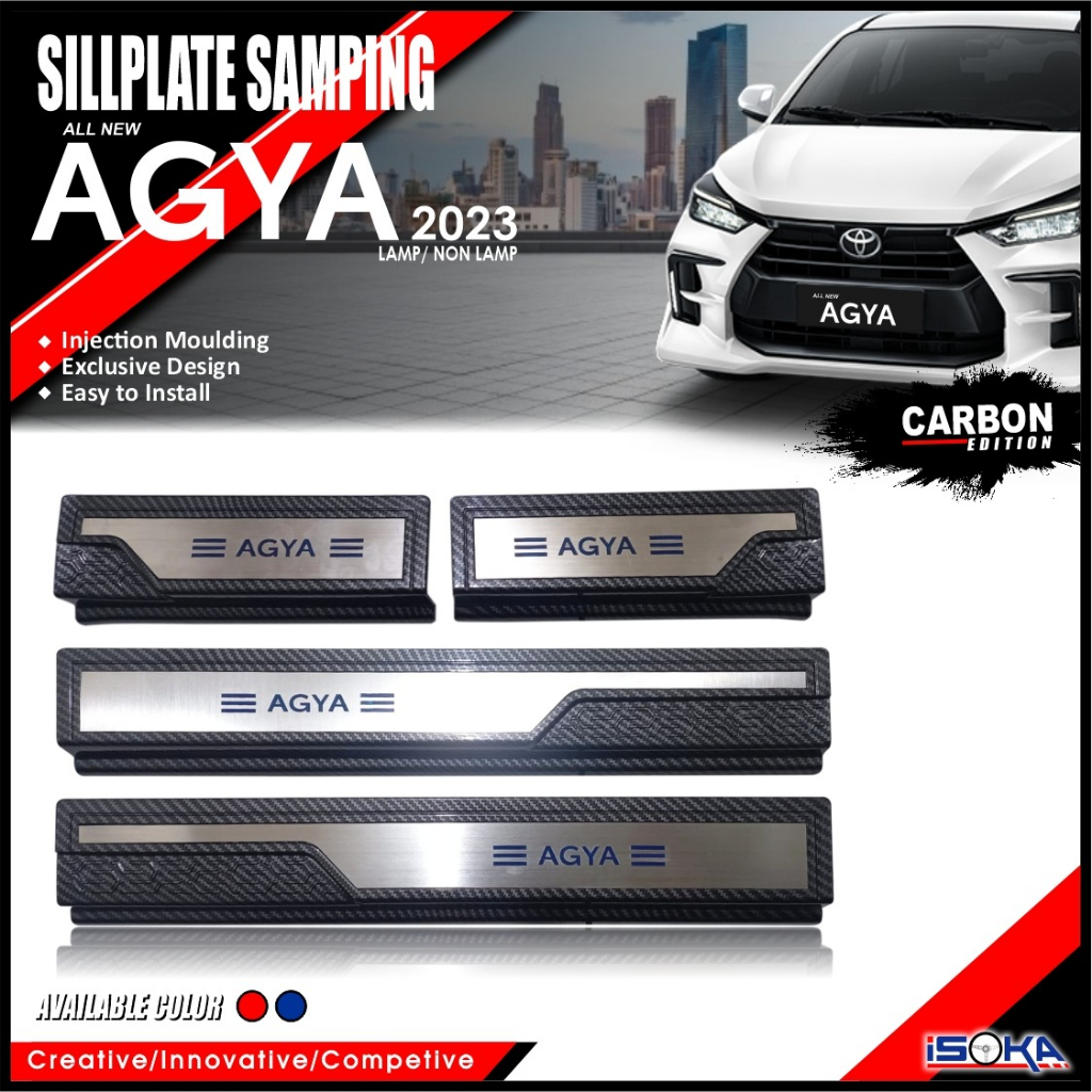 Sill plate samping mobil AGYA 2023 Led-non led