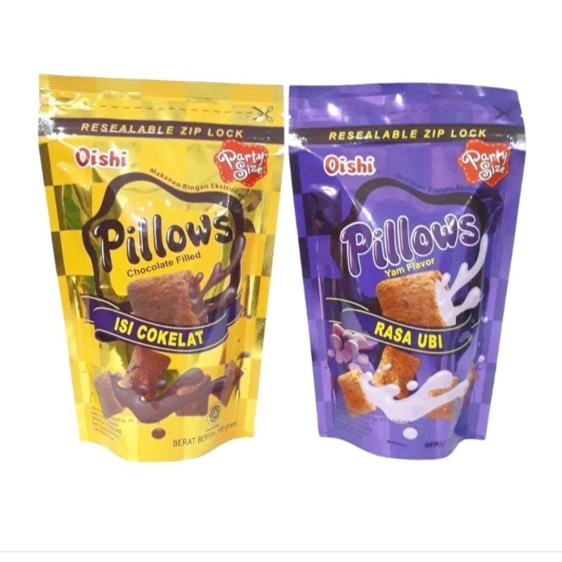 

Oishi Pillows Netto 100gr Snack Varian Chocolate Ubi Makanan Ringan Snack Cemilan