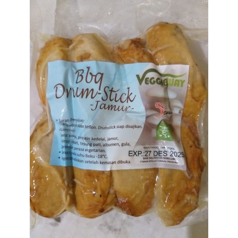 

Veggie way Bbq paha ayam Jamur /Barbeque drum stick jamur vegetarian 420 gram