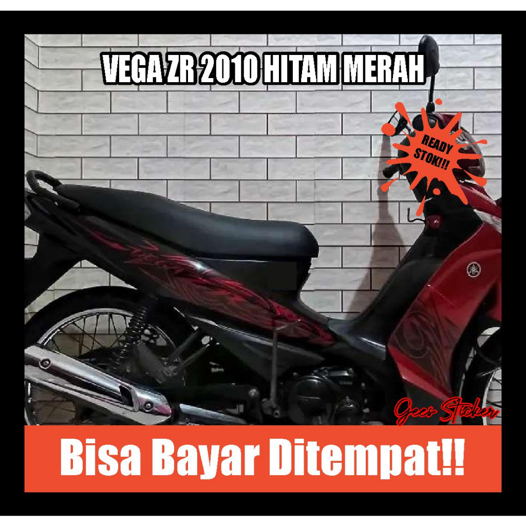 striping vega zr 2010 hitam merah