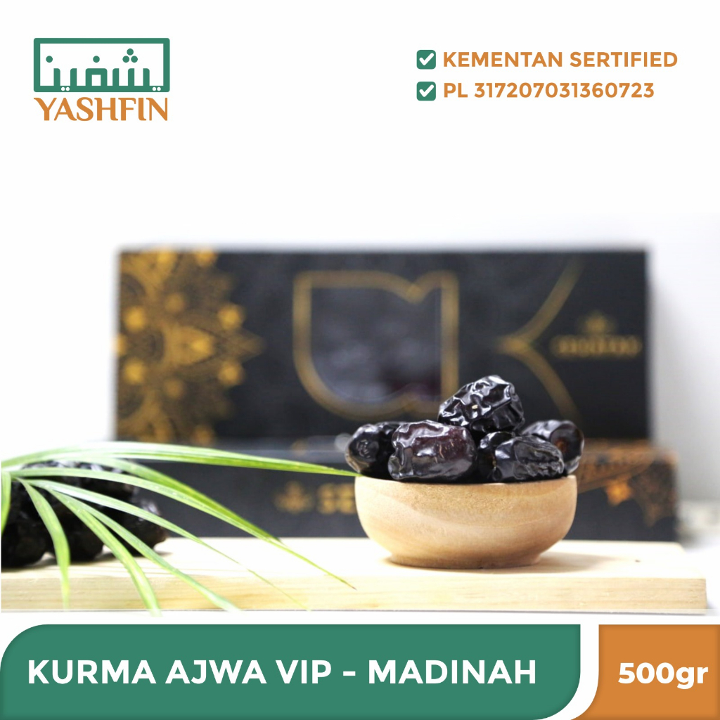 

Kurma Ajwa Madinah Asli 500gr premium Kurma nabi original organik