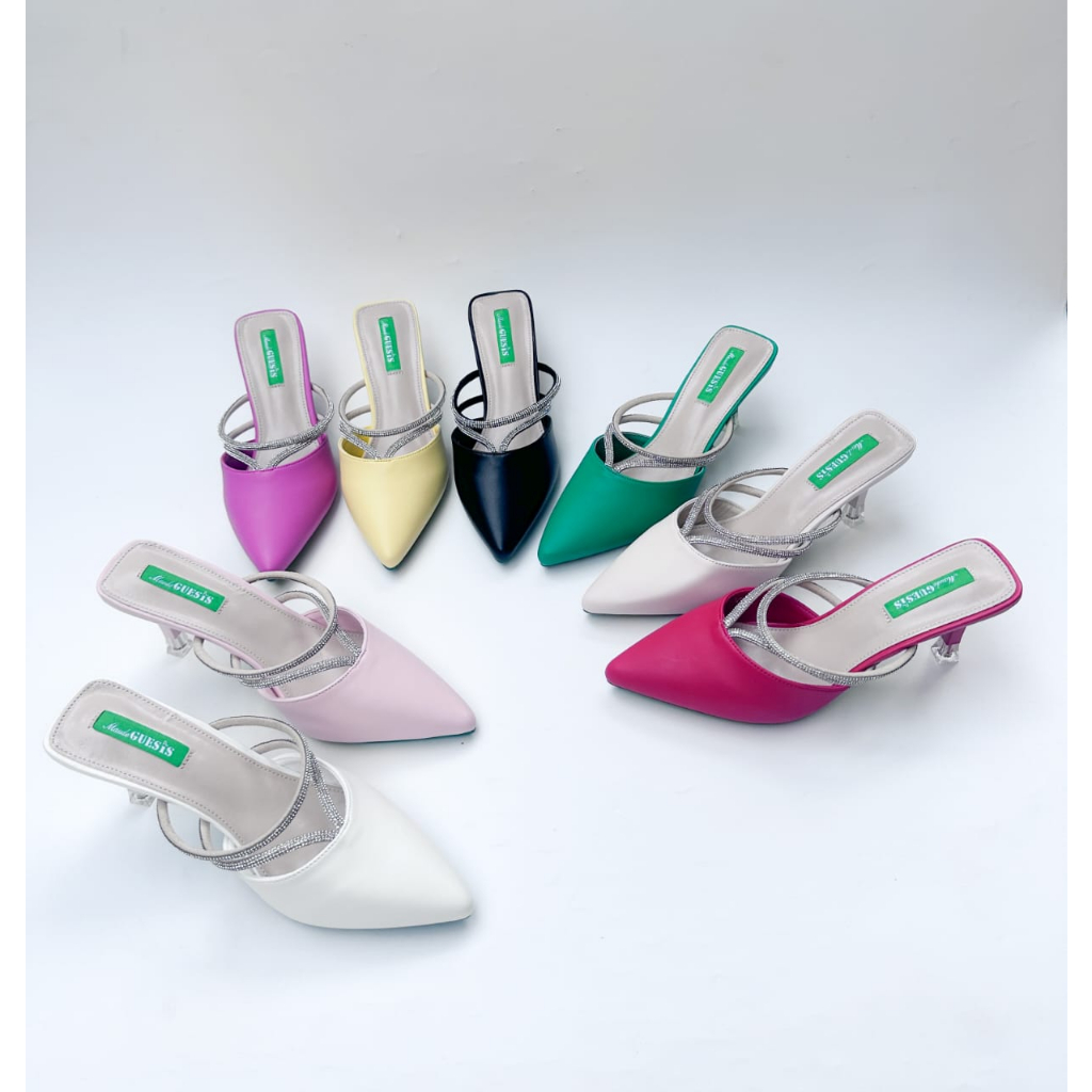 Sandal Wanita Kekinian Heels 5Cm Bahan Dove Addeline Et2