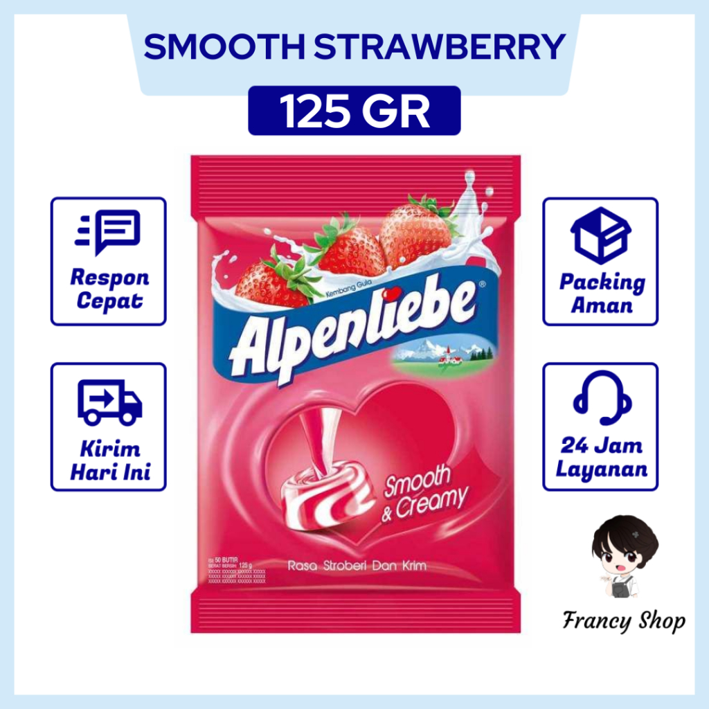

Permen Alpenliebe Rasa Strawberry 1 Pack 125 gr