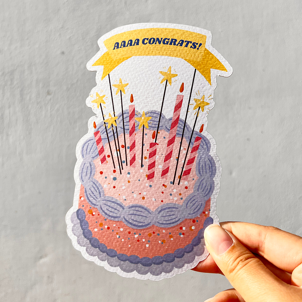 

Greeting Card with Envelope - Congrats - V. Paper Co.
