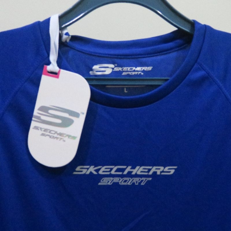 Kaos Skechers Woman Blue Sport Station Original