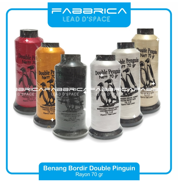 Benang Bordir Rayon Double Pinguin 70gr