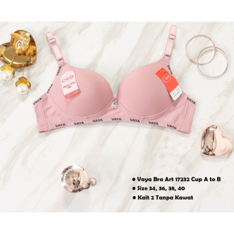 BH Bra Vaya Casual Style Bra Art 17232 Cup A-B Tanpa Kawat