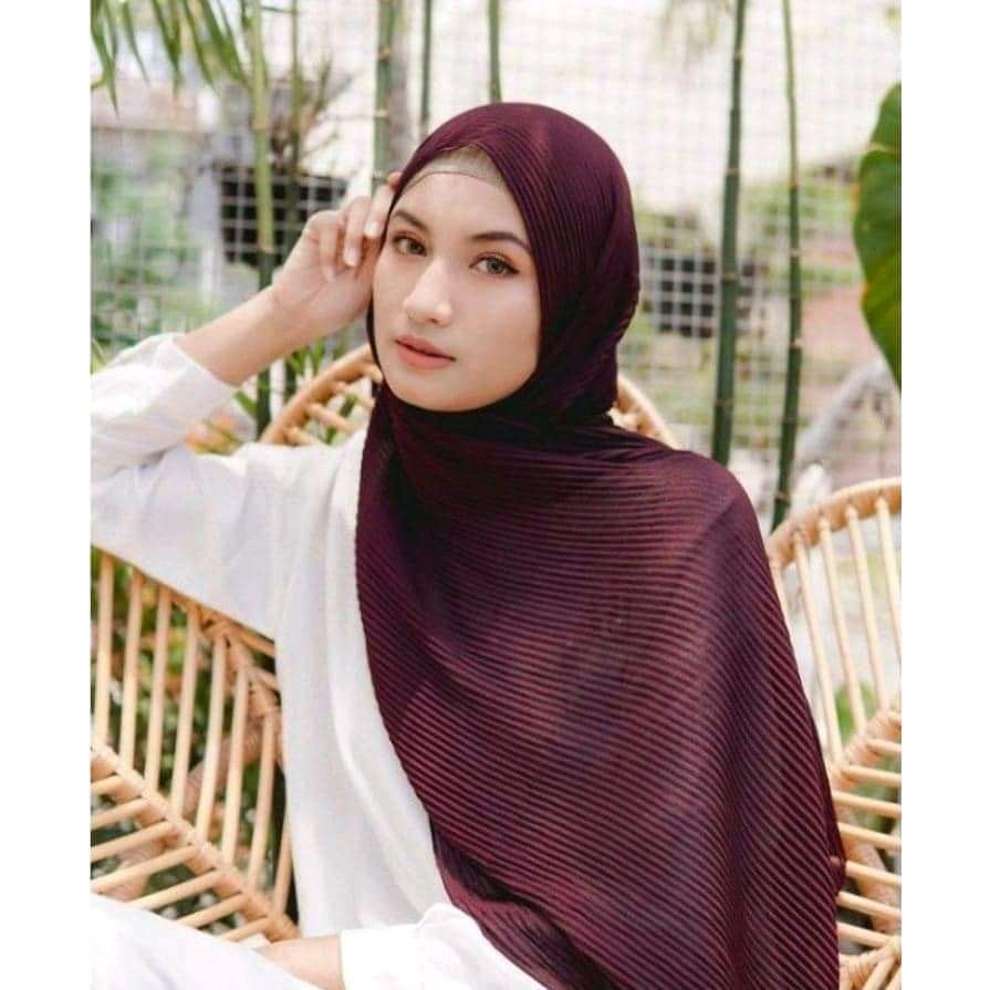 KERUDUNG PASHMINA PLISKET PREMIUM/JILBAB PASHMINA PANJANG/HIJAB PASHMINA VIRAL