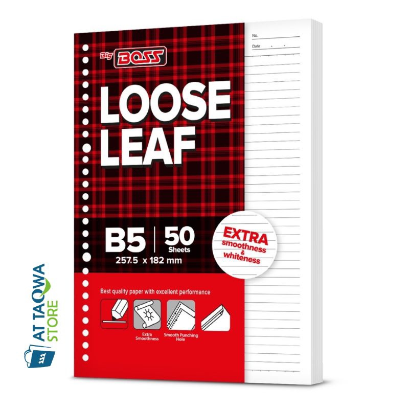 

Loose Leaf Big Boss Garis B5 50 Lembar - Kertas Binder