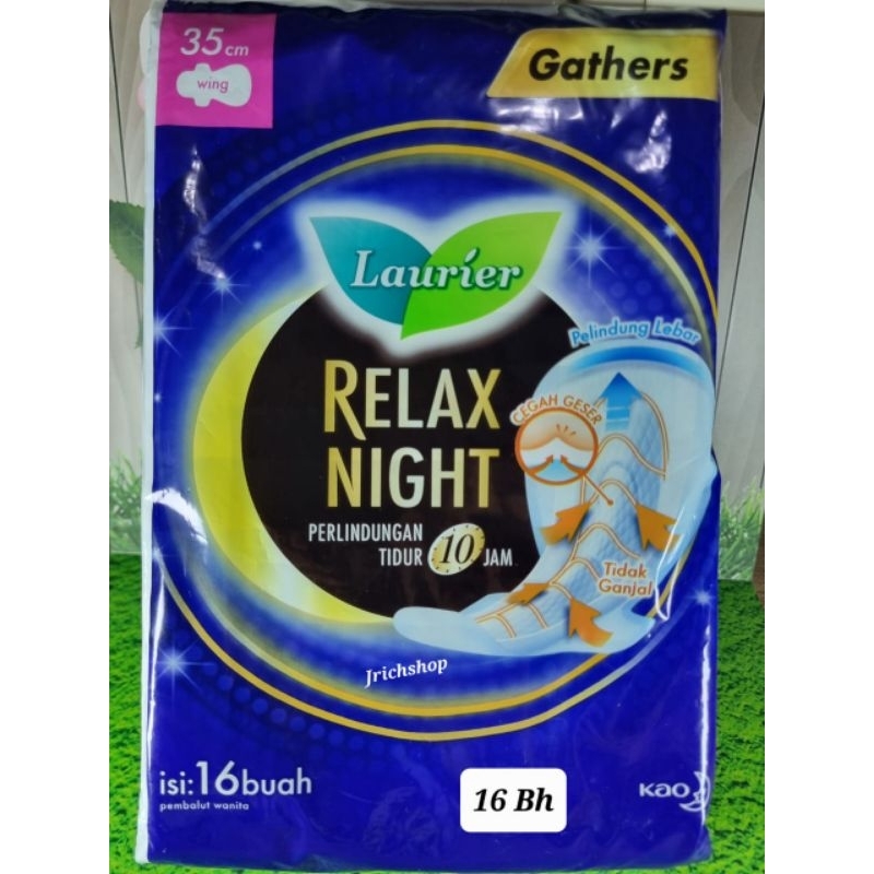 LAURIER RELAX NIGHT GATHERS 35CM 16 BUAH