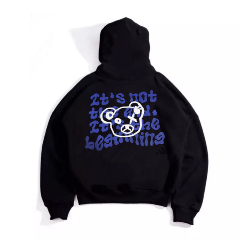 Patient Sweater Hoodie Original Punishment Disaster Pria Wanita Black Motif New Era